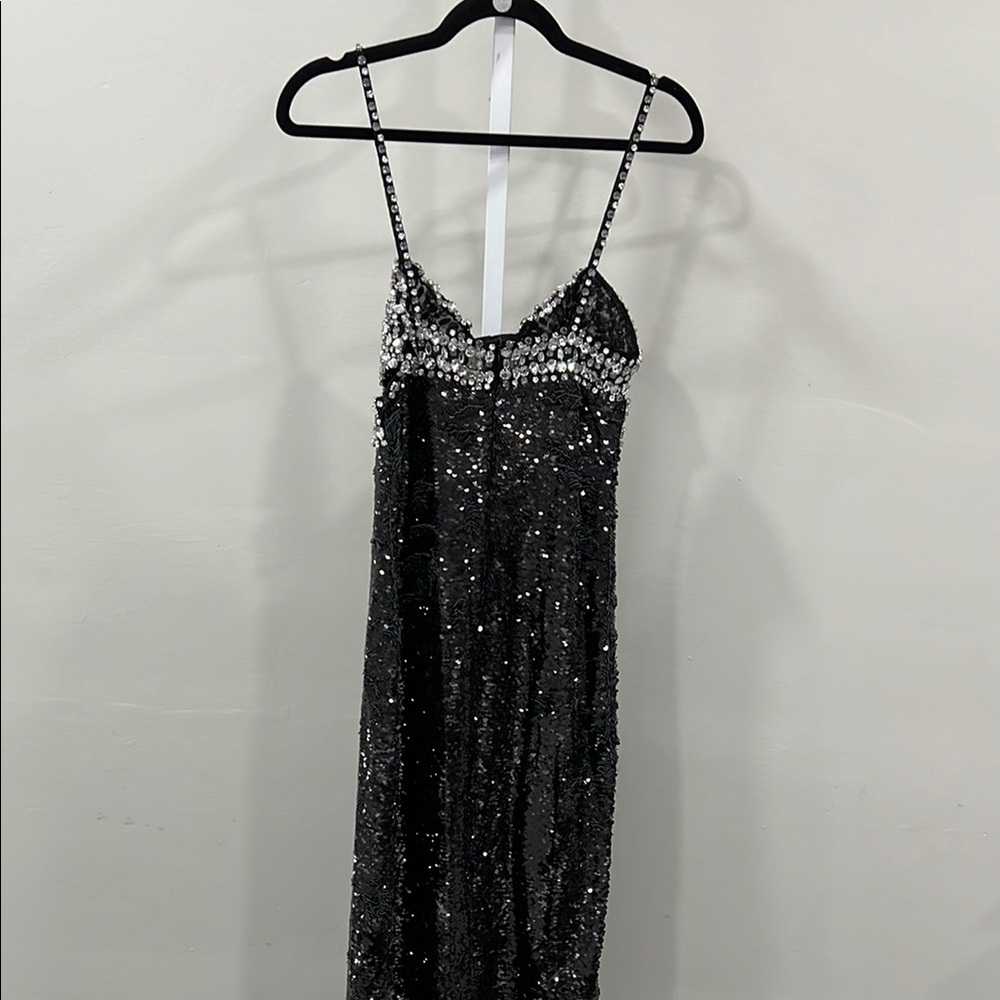 PATBO Hand Beaded Sequin Gown in Black - Picture 3 of 15